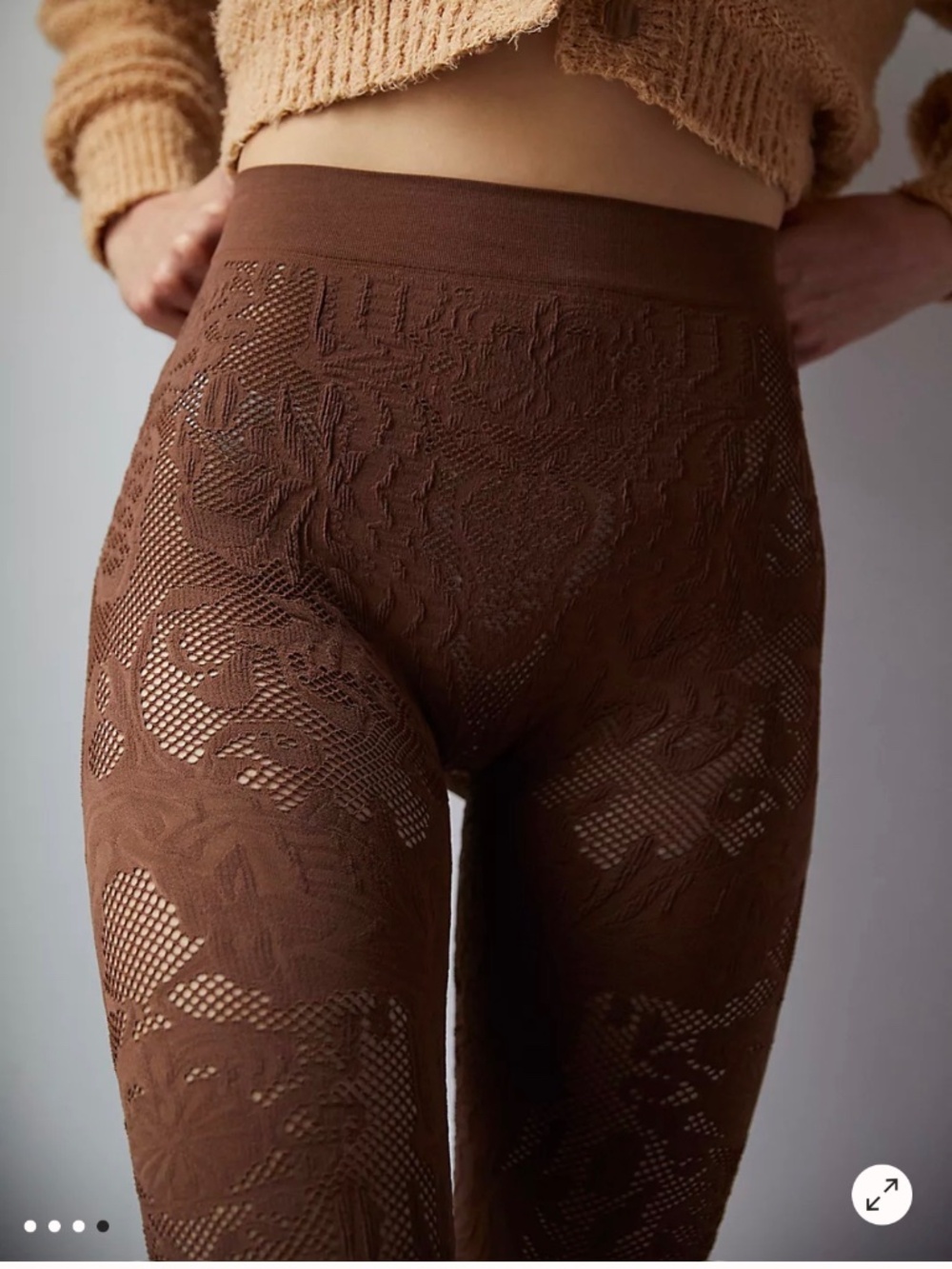 **ISO** Free People No Turning Back Leggings -Brown/Black -XS/S